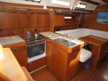 Open galley and saloon