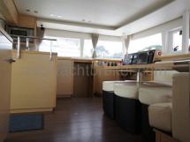 View from the starboard hull companionway