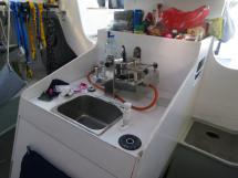 Galley on the engine