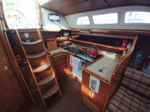 OVNI 35 - Companionway and galley